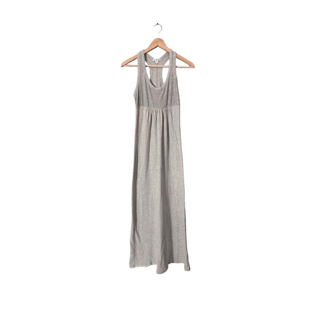 James Perse Racerback Maxi Dress Size 2 Heather Gray Cotton